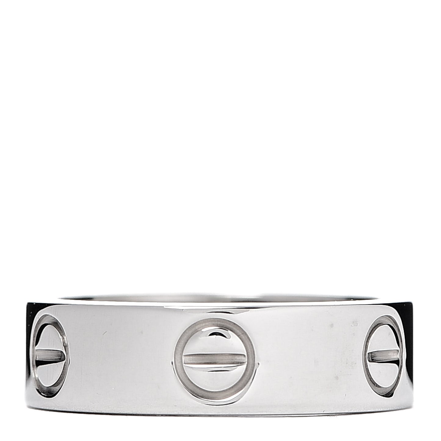 18K White Gold 5.5mm LOVE Ring 52 6