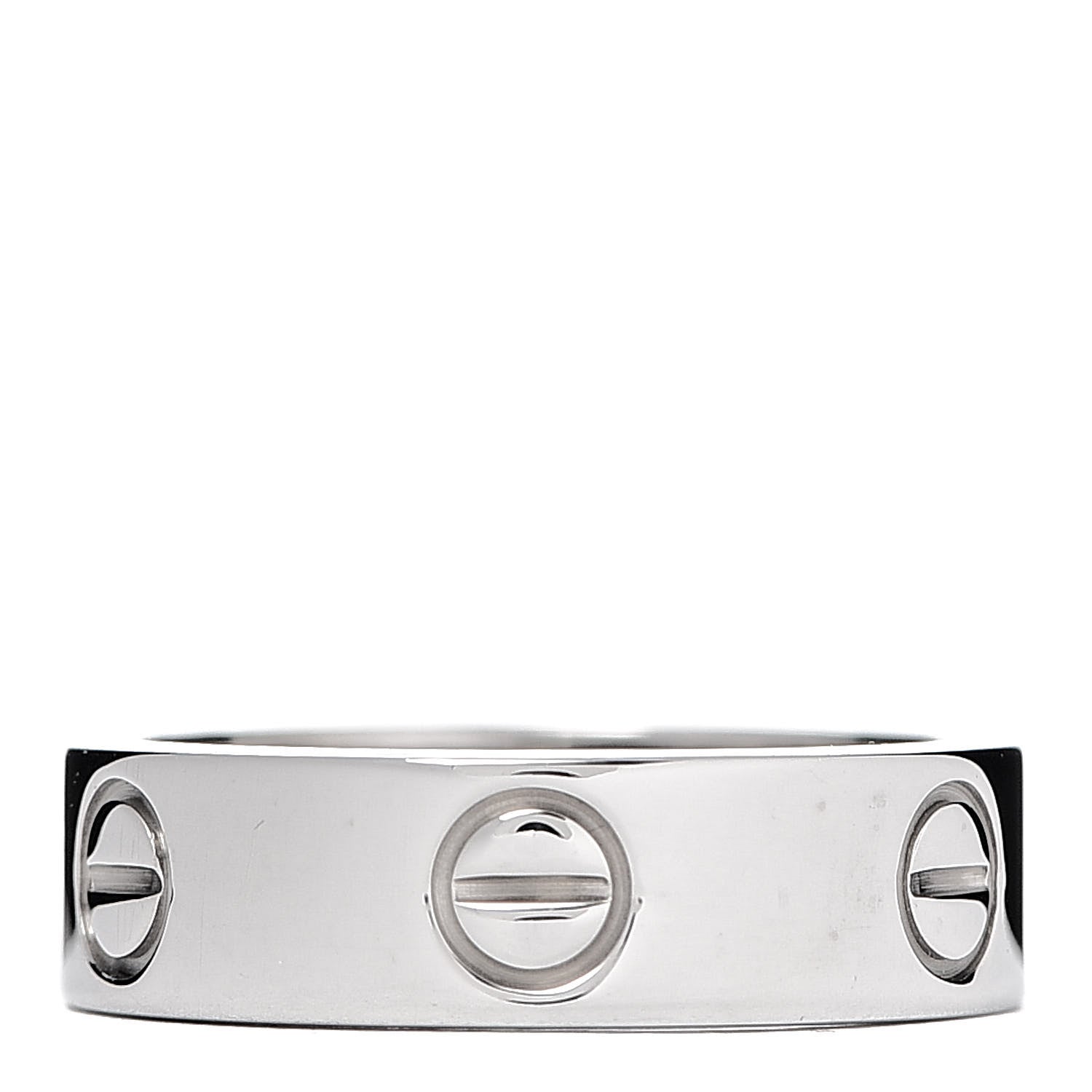 Cartier 18K White Gold 5.5mm LOVE Ring 52 6 1 of 4