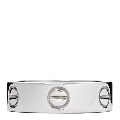 Cartier 18K White Gold 5.5mm LOVE Ring 52 6 1 of 4