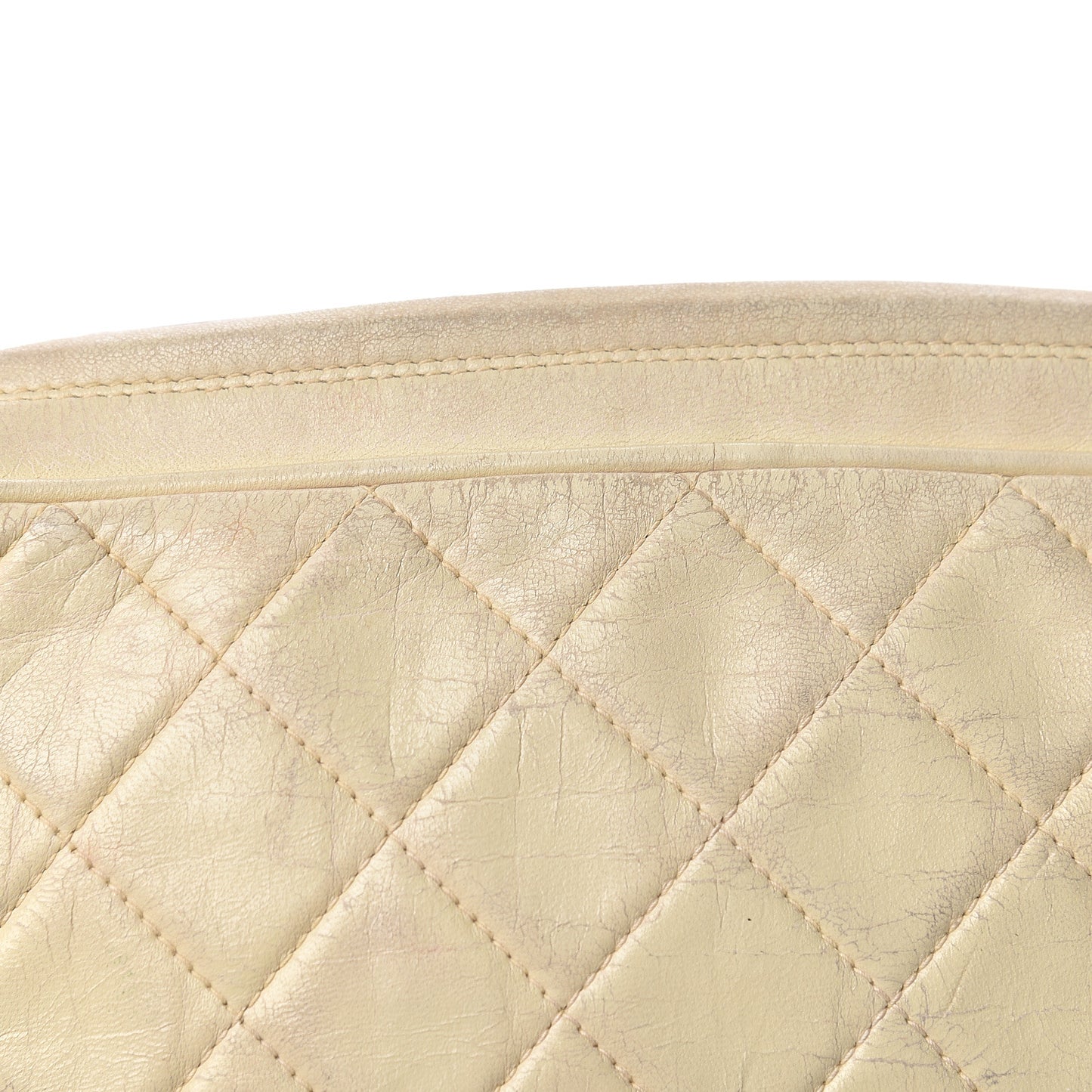 Lambskin Quilted Tassel Camera Case Pouch Beige