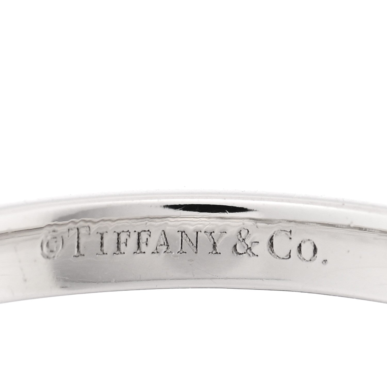 Tiffany Platinum Diamond .27ctw 2.2mm Half Circle Forever Band Ring 48 4.5 4 of 4