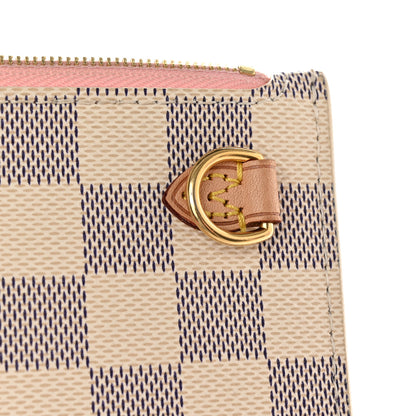 Louis Vuitton Damier Azur Neverfull MM GM Pochette Rose Ballerine 10 of 16
