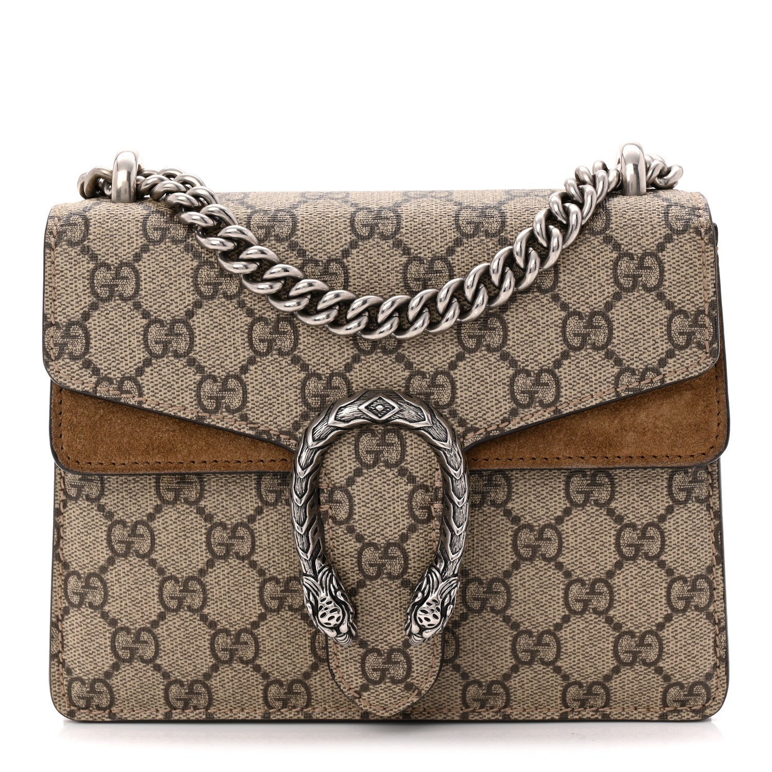 Gucci GG Supreme Monogram Mini Dionysus Shoulder Bag Taupe 8 of 10