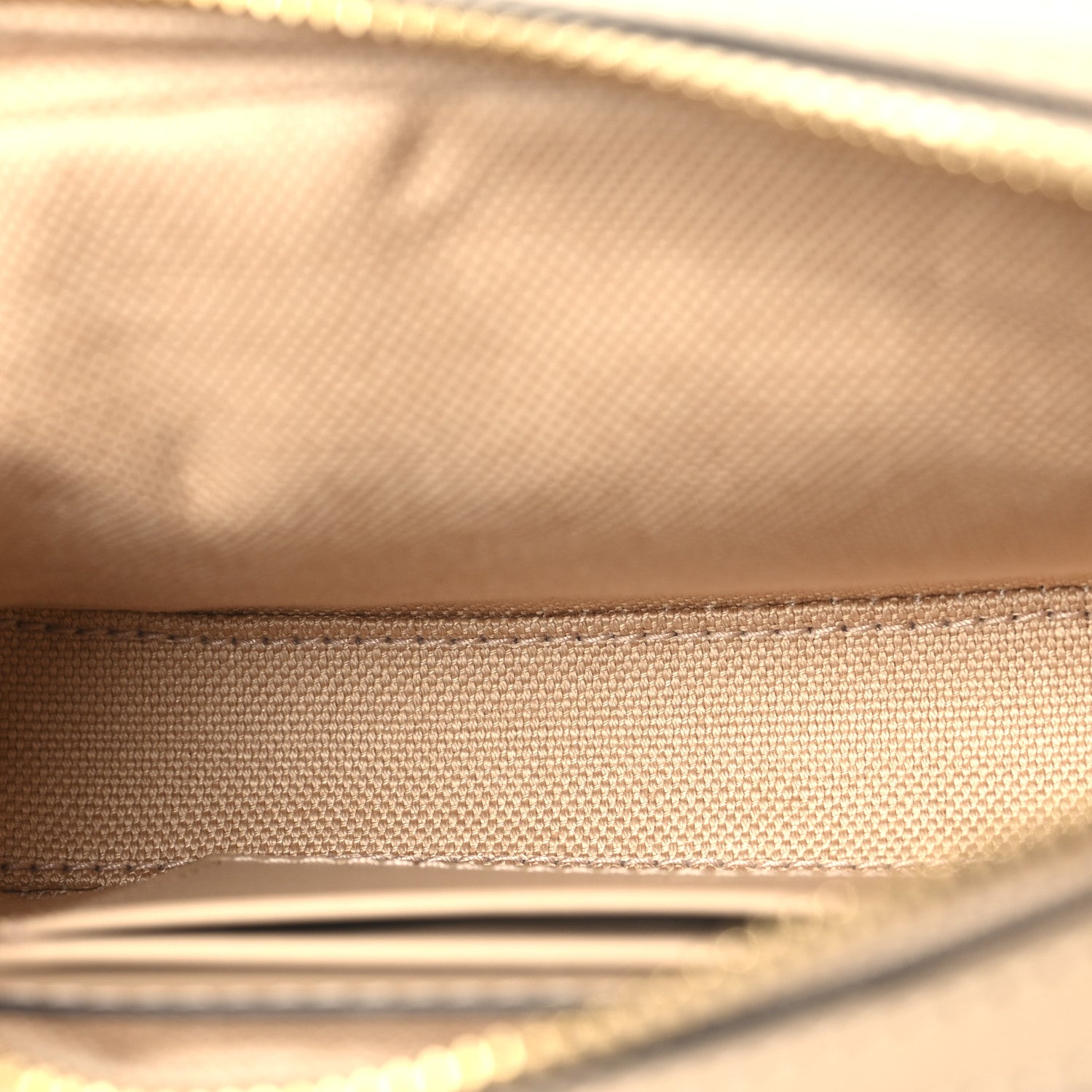 Gucci Calfskin GG Super Mini Debossed Chain Wallet Light Beige 5 of 10