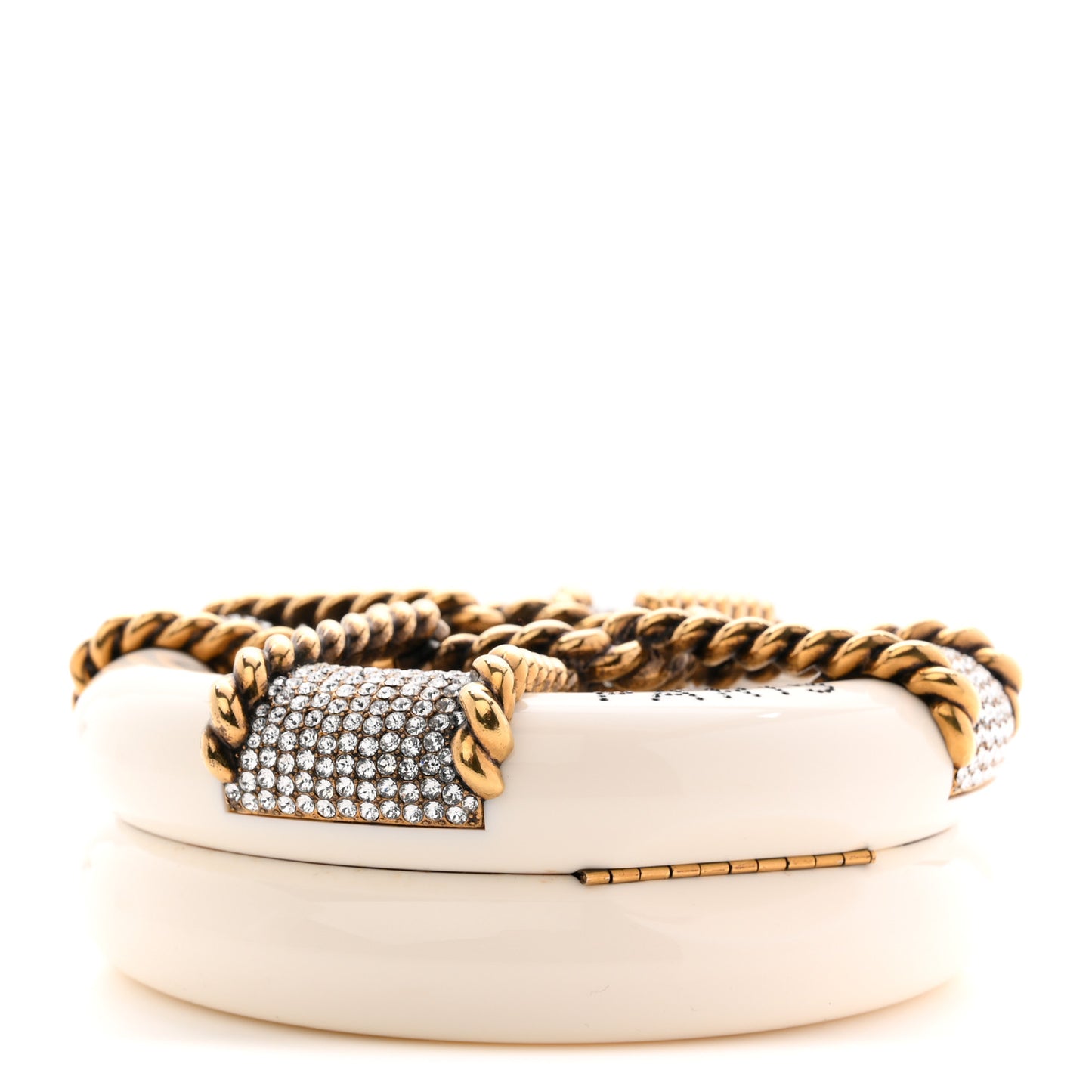Resin Crystal Rescue Wheel Minaudière White