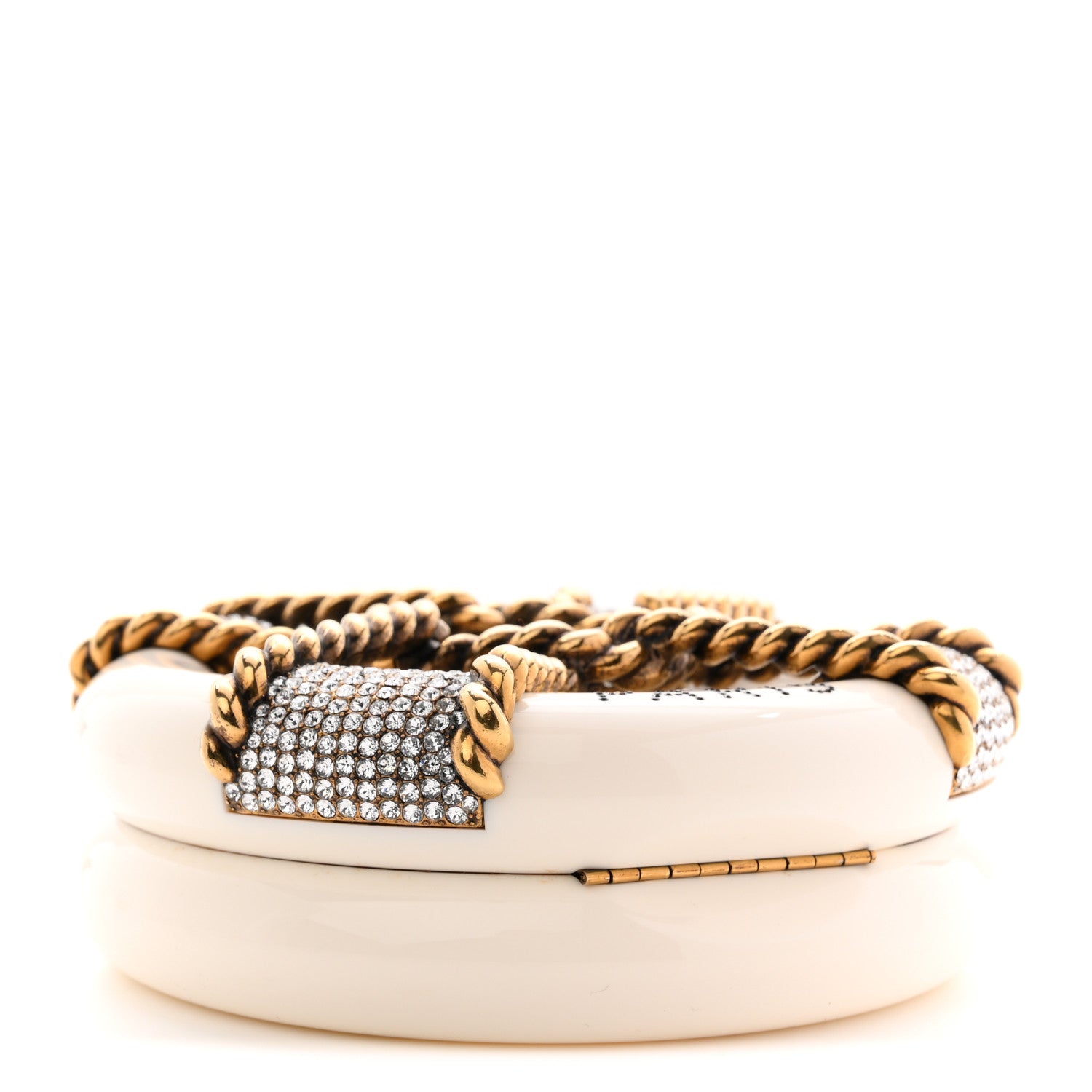 Chanel Resin Crystal Rescue Wheel Minaudière White 4 of 11
