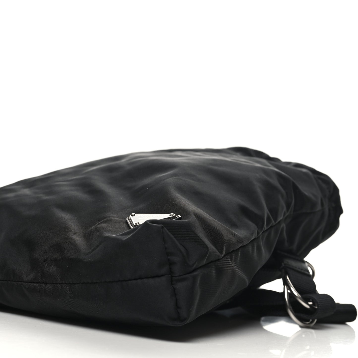 Nylon Drawstring Convertible Crossbody Black