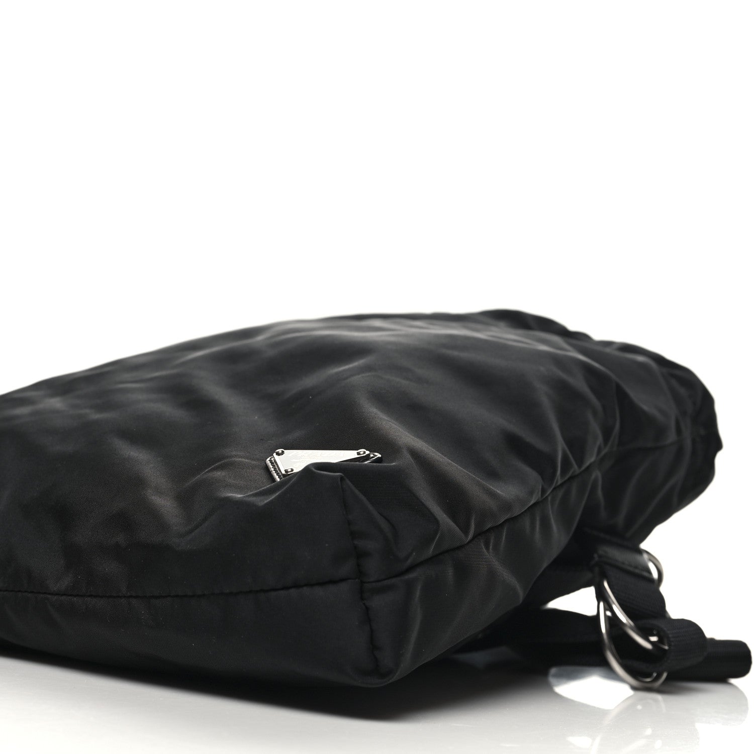 Prada Nylon Drawstring Convertible Crossbody Black 9 of 9