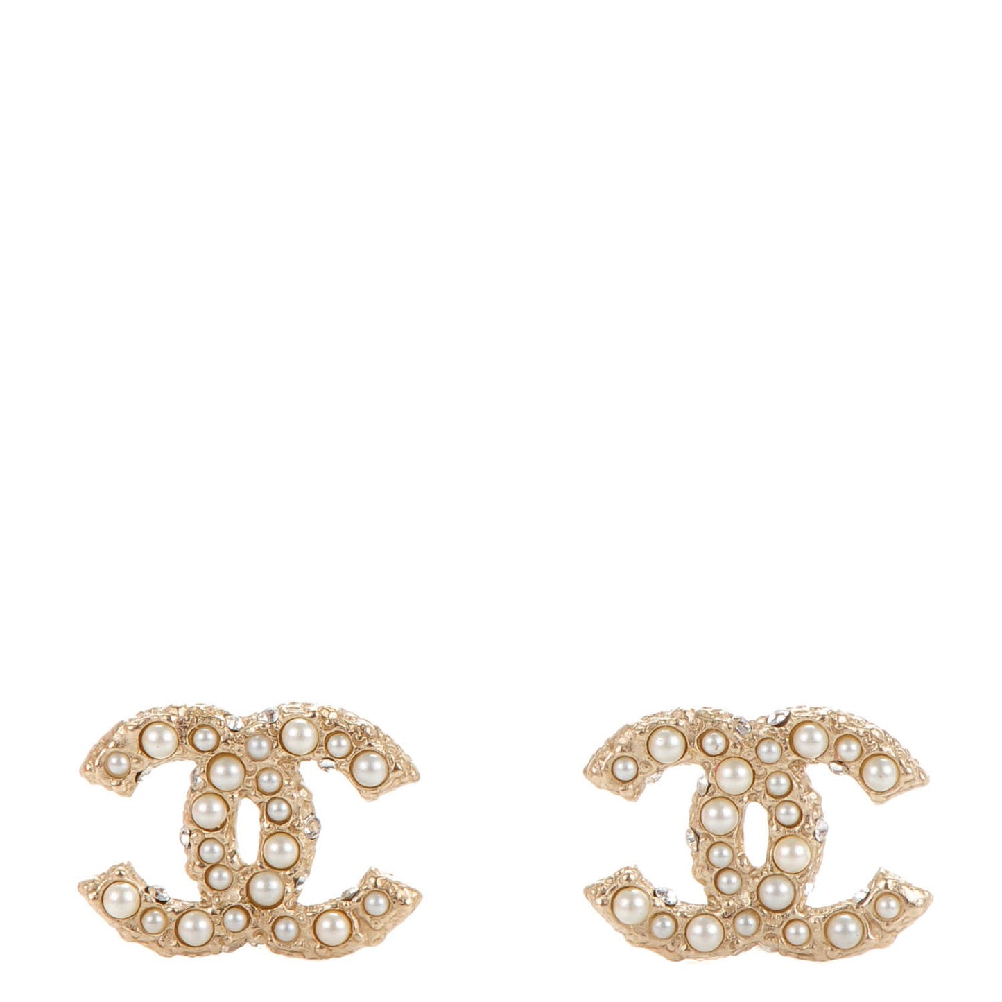 Pearl CC Earrings Gold