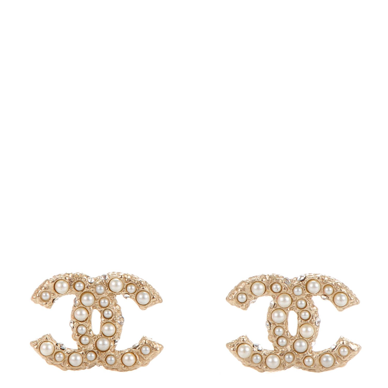 Chanel Pearl CC Earrings Gold 1 of 5