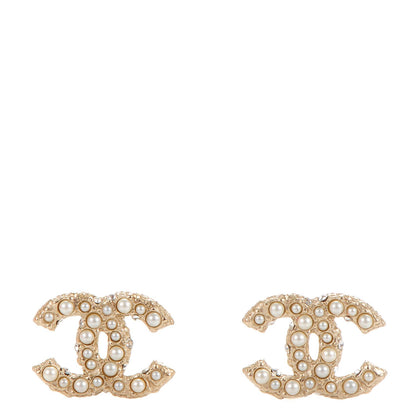 Chanel Pearl CC Earrings Gold 1 of 5