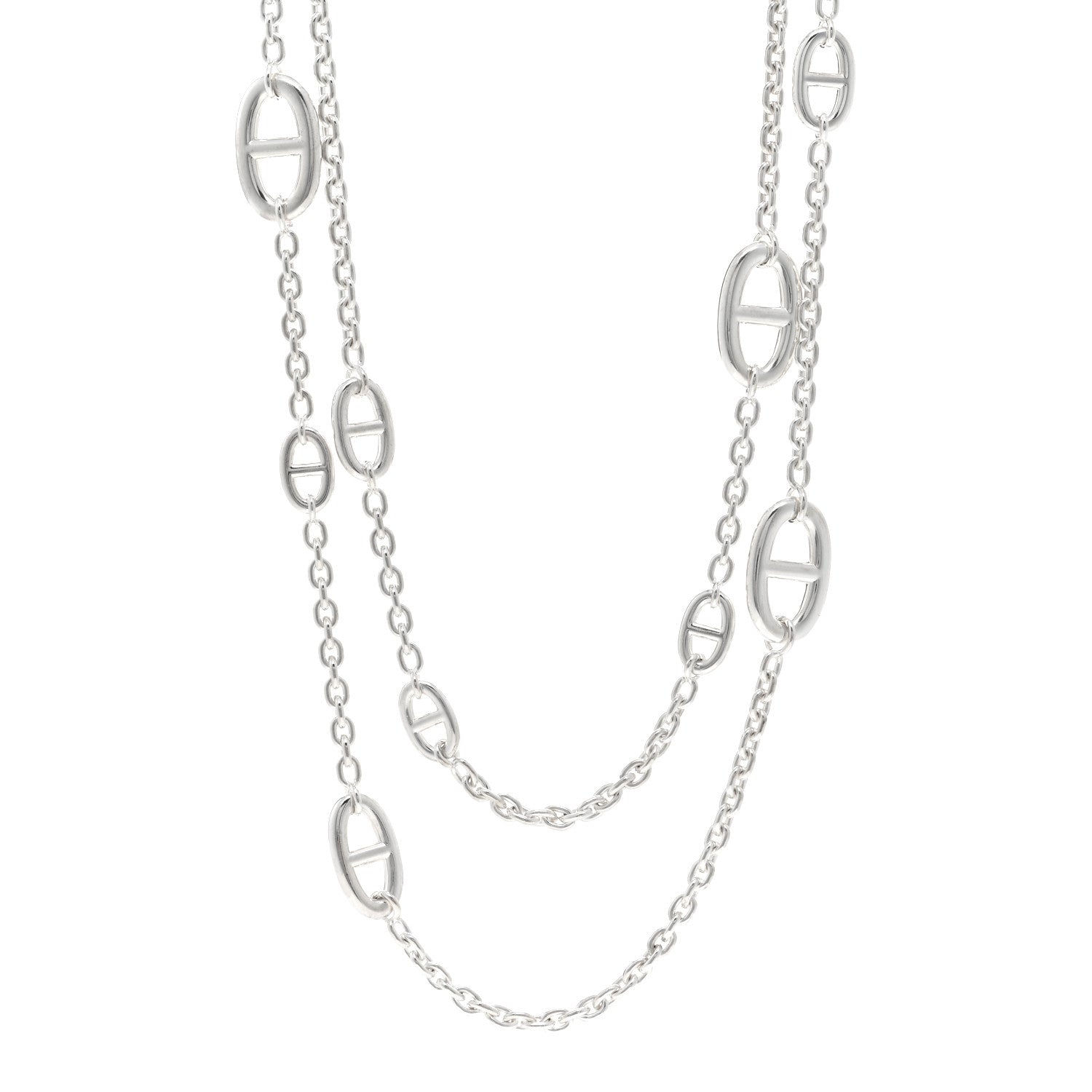 Hermes Sterling Silver Farandole Necklace 120 1 of 4