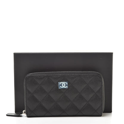 Chanel Caviar Quilted Small Zip Around Wallet Black 10 of 10