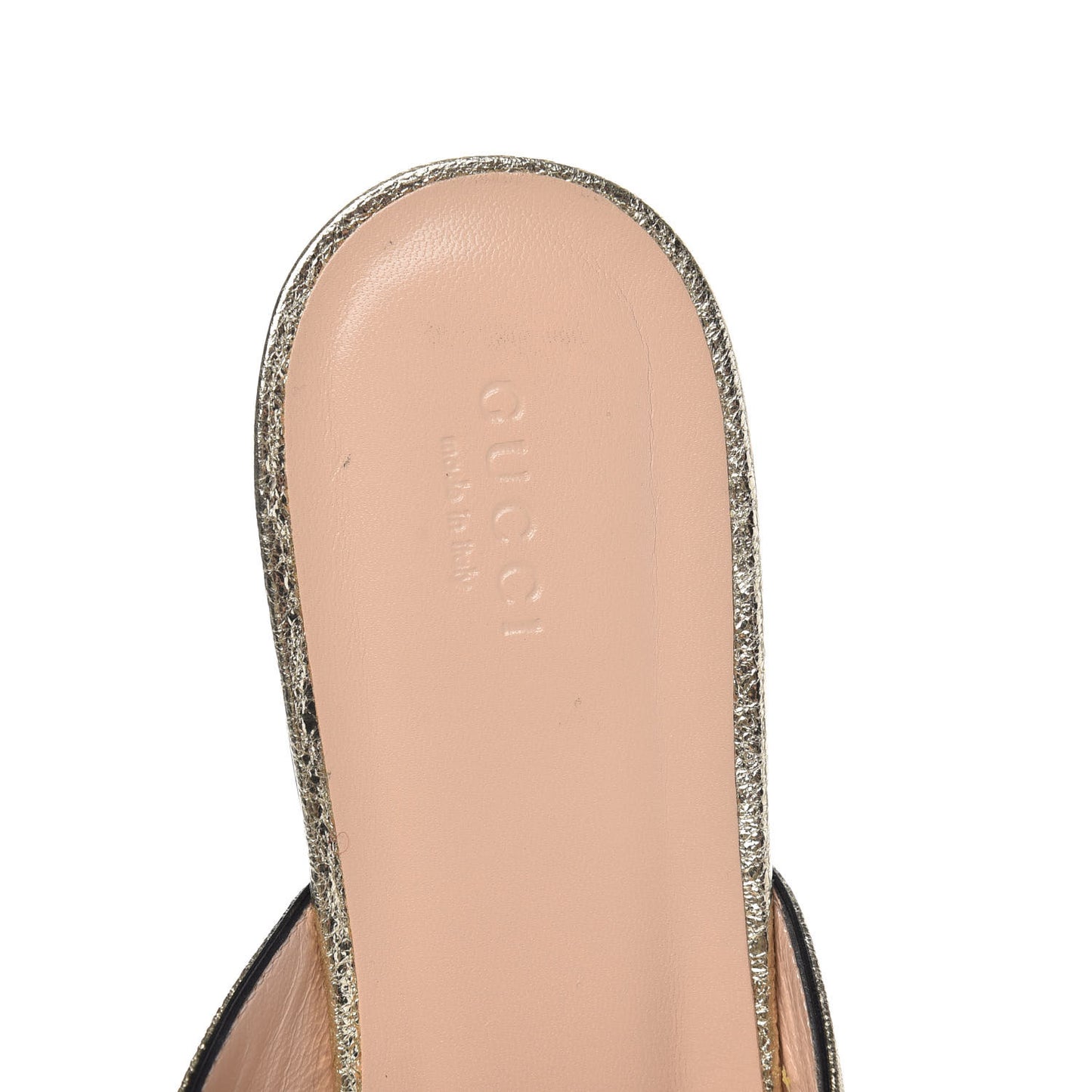 Galassia Womens GG Marmont Fringe Slippers 42 Platino