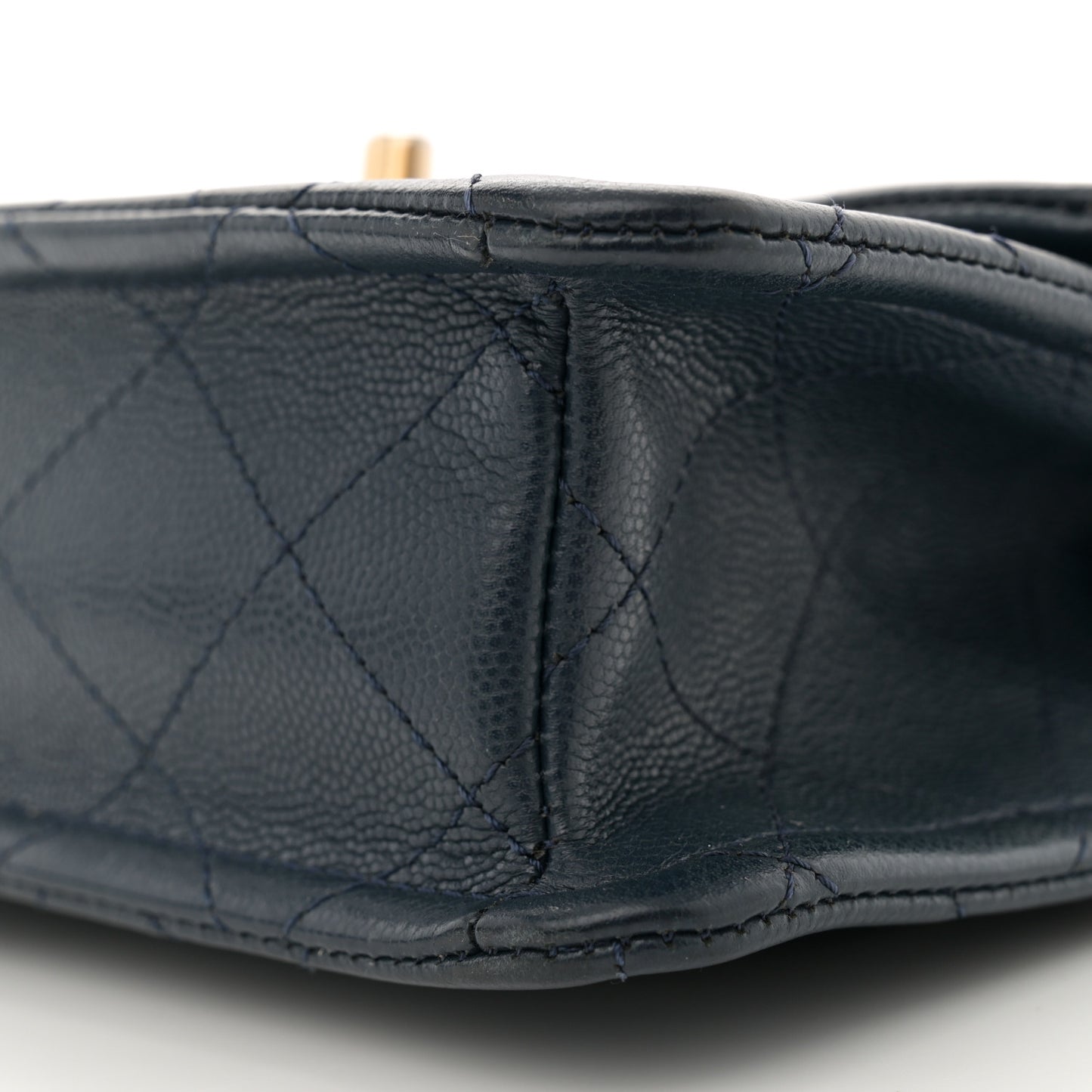 Caviar Quilted Mini Sweet Classic Flap Navy Blue