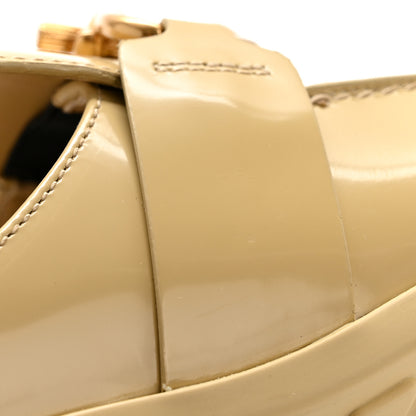 Bottega Veneta Soft Vinyl Calfskin Monsieur Loafers 38 Cane Sugar 10 of 10