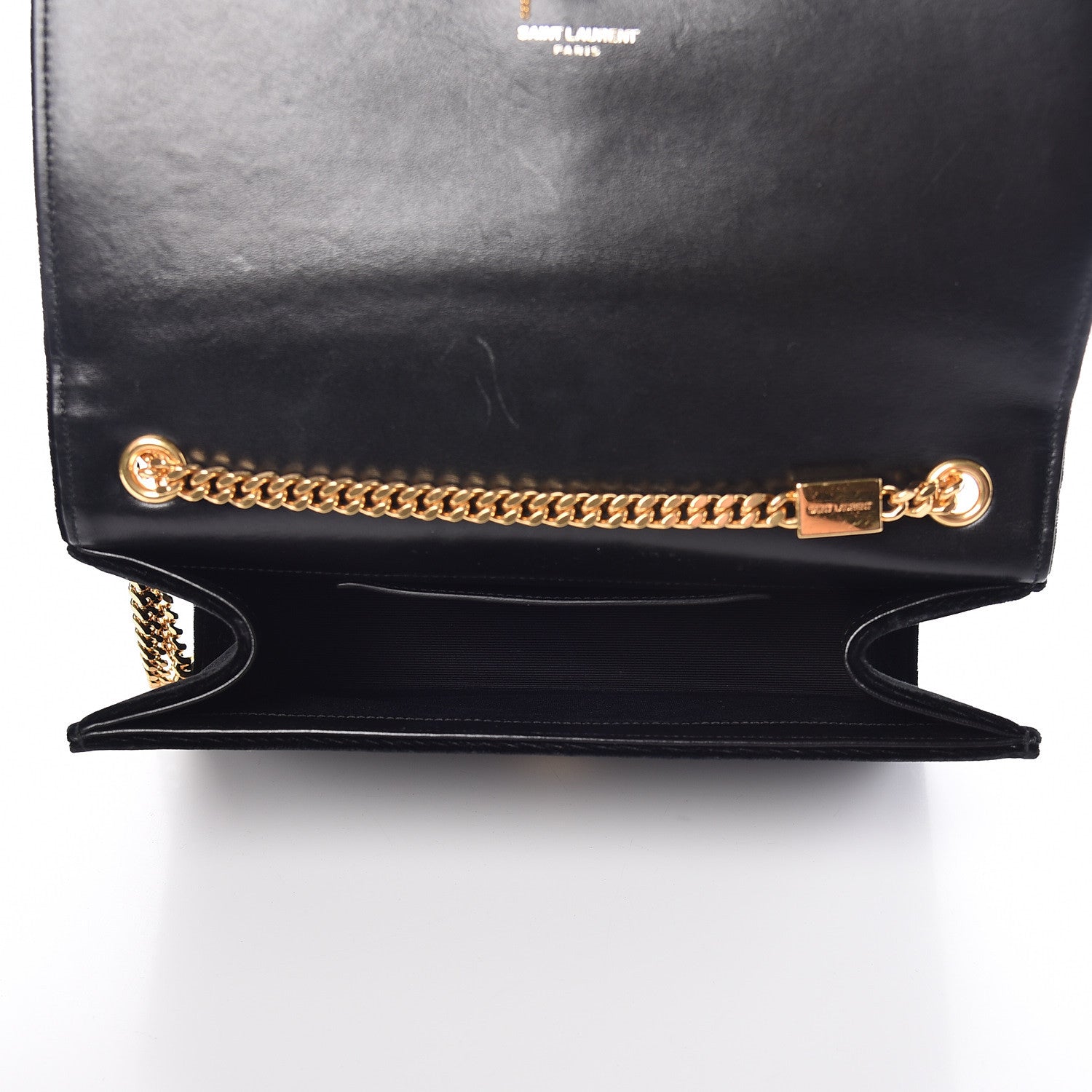 Saint Laurent Velvet Medium Monogram Kate Tassel Shoulder Bag Black 5 of 14