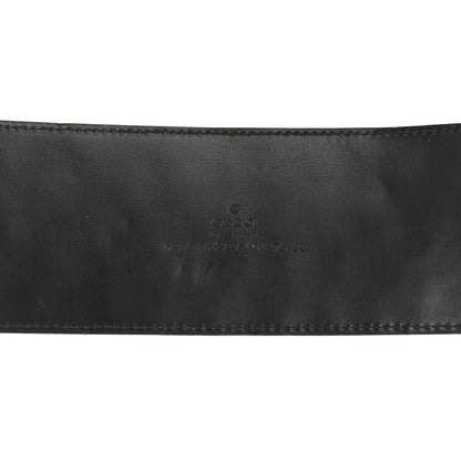 Gucci Ostrich Crystal Belt 75 30 Black 3 of 6