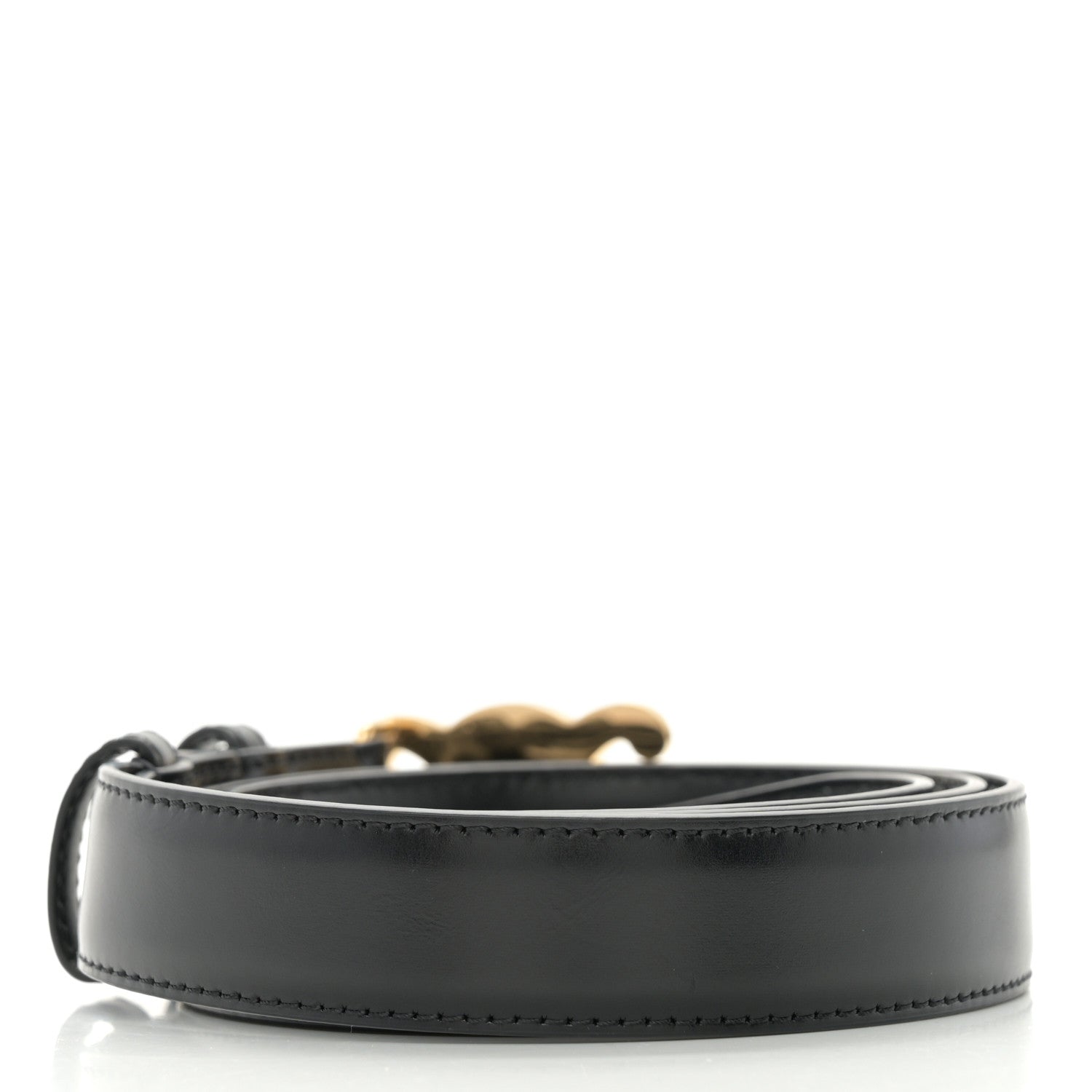 Celine Box Calfskin Medium 25mm Triomphe Belt 80 32 Black 2 of 7
