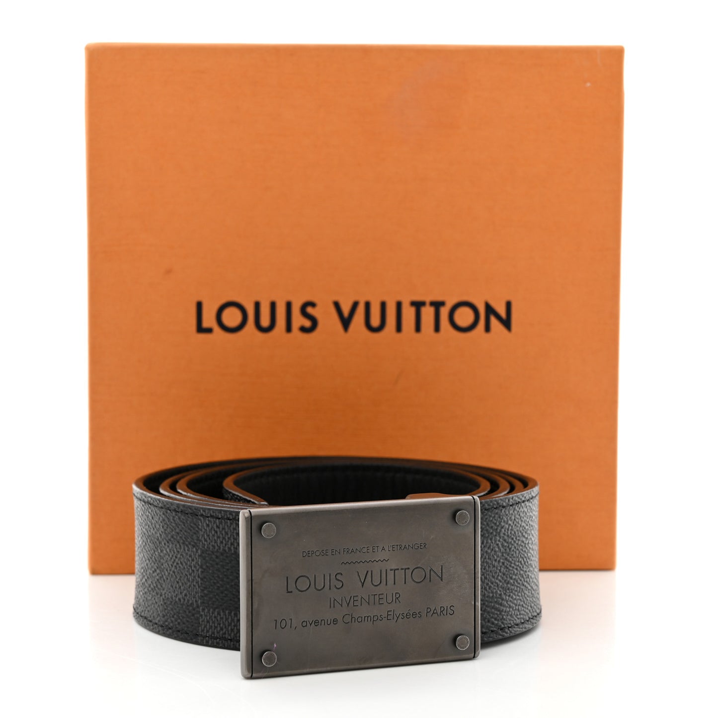 Damier Graphite 35mm LV Inventeur Reversible Belt