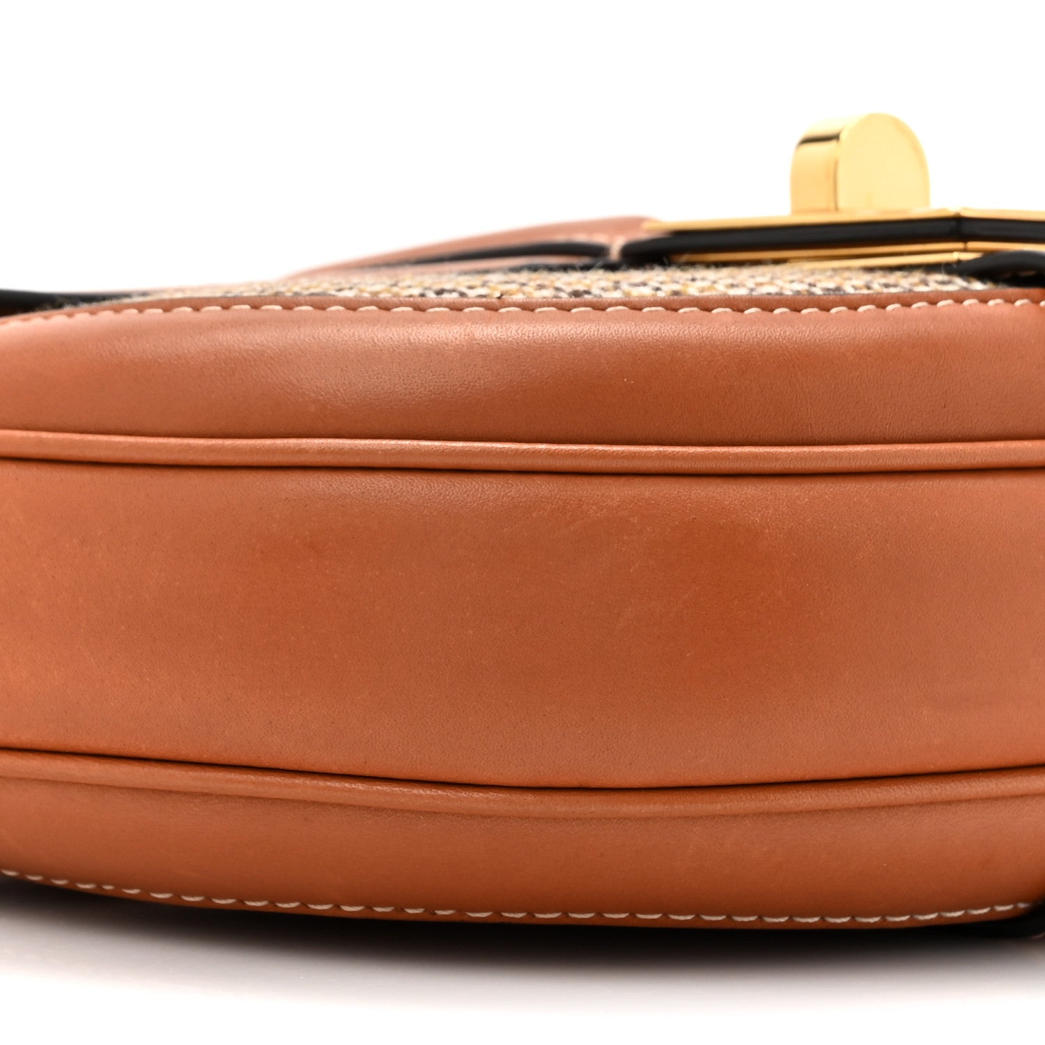 Celine Natural Calfskin Tweed Besace Small 16 Tan 11 of 14
