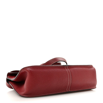 Hermes Taurillon Clemence Halzan 31 GM Rouge H 4 of 13