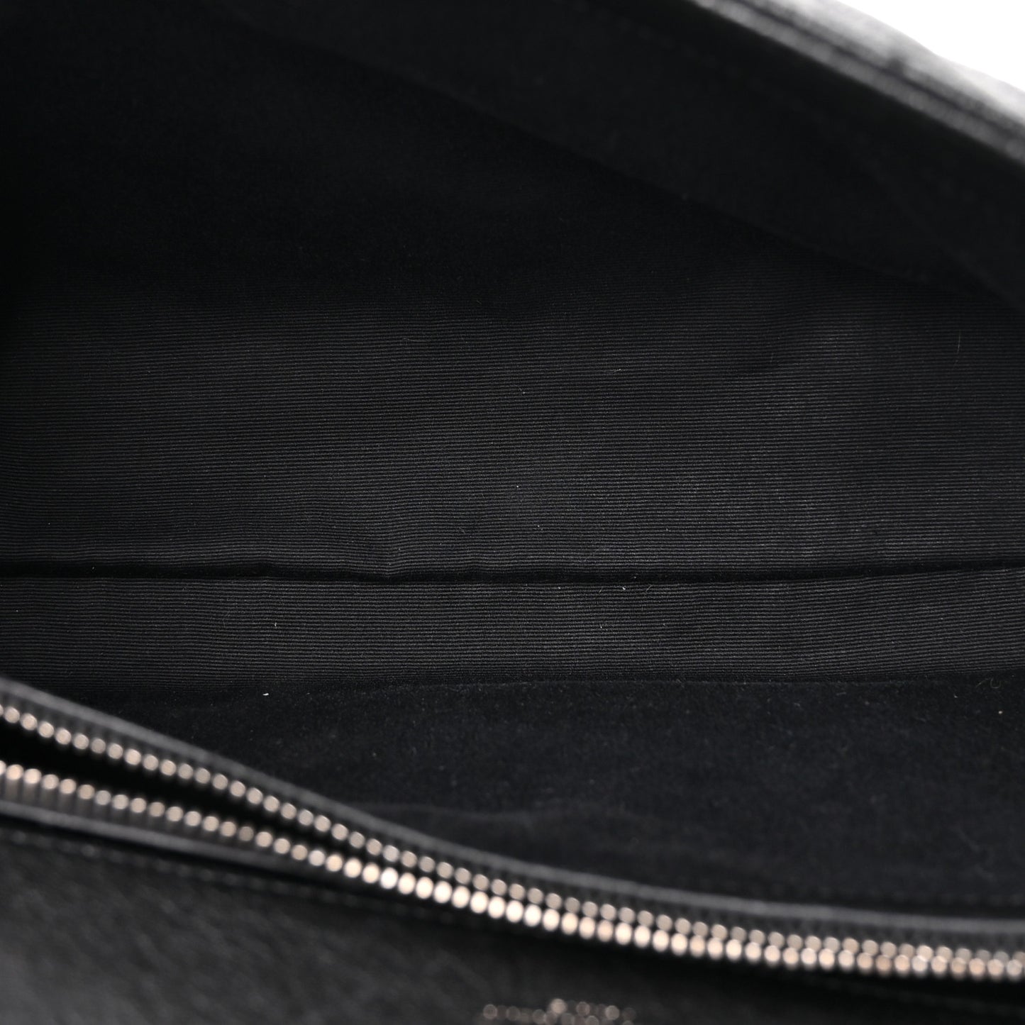 Sheepskin Matelasse Chevron Monogram Large College Satchel Black