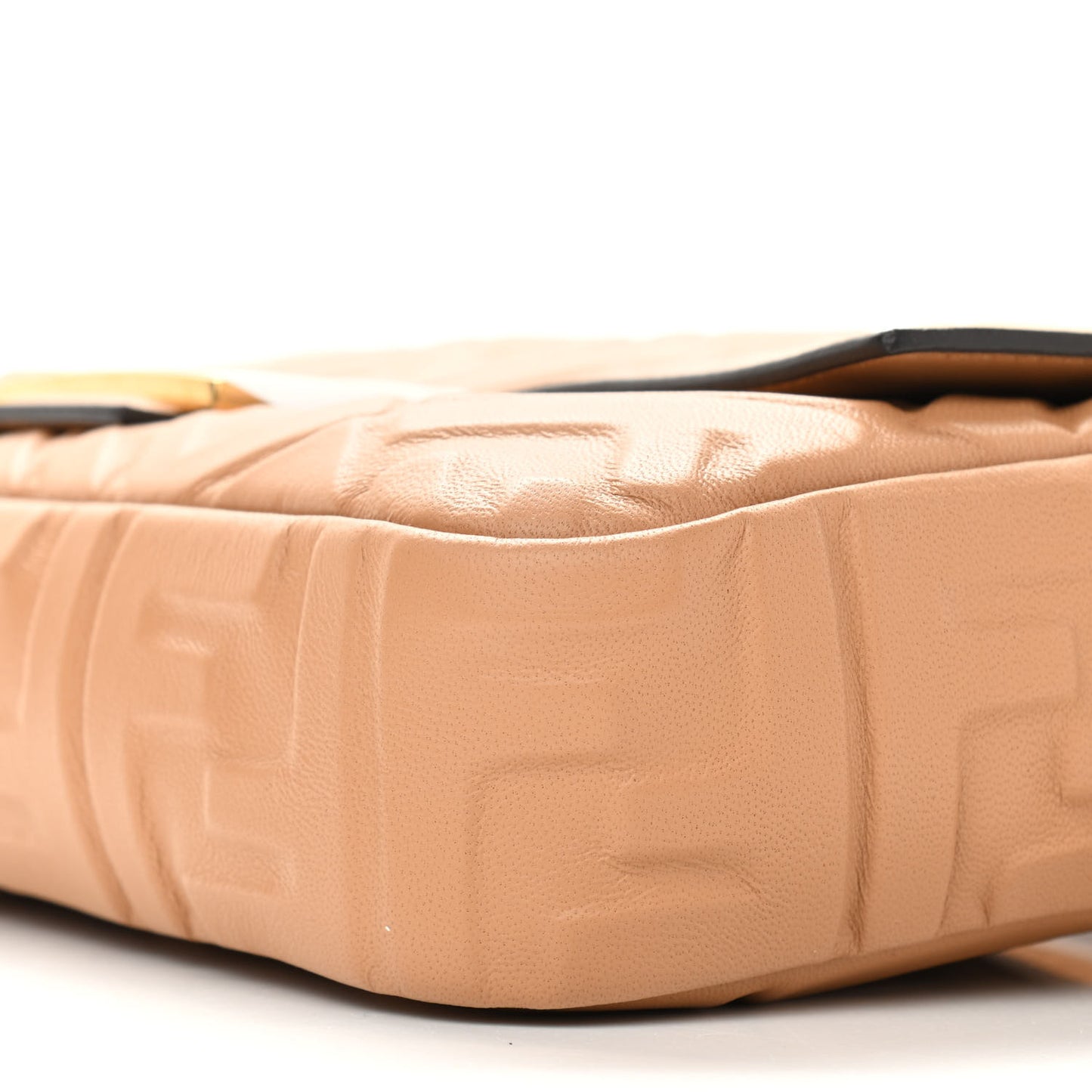 Nappa FF 1974 Embossed Baguette Miele Scuro