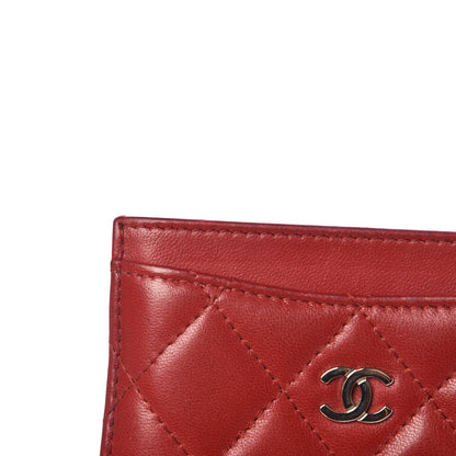 Chanel Lambskin Quilted Card Holder Red 20 of 22