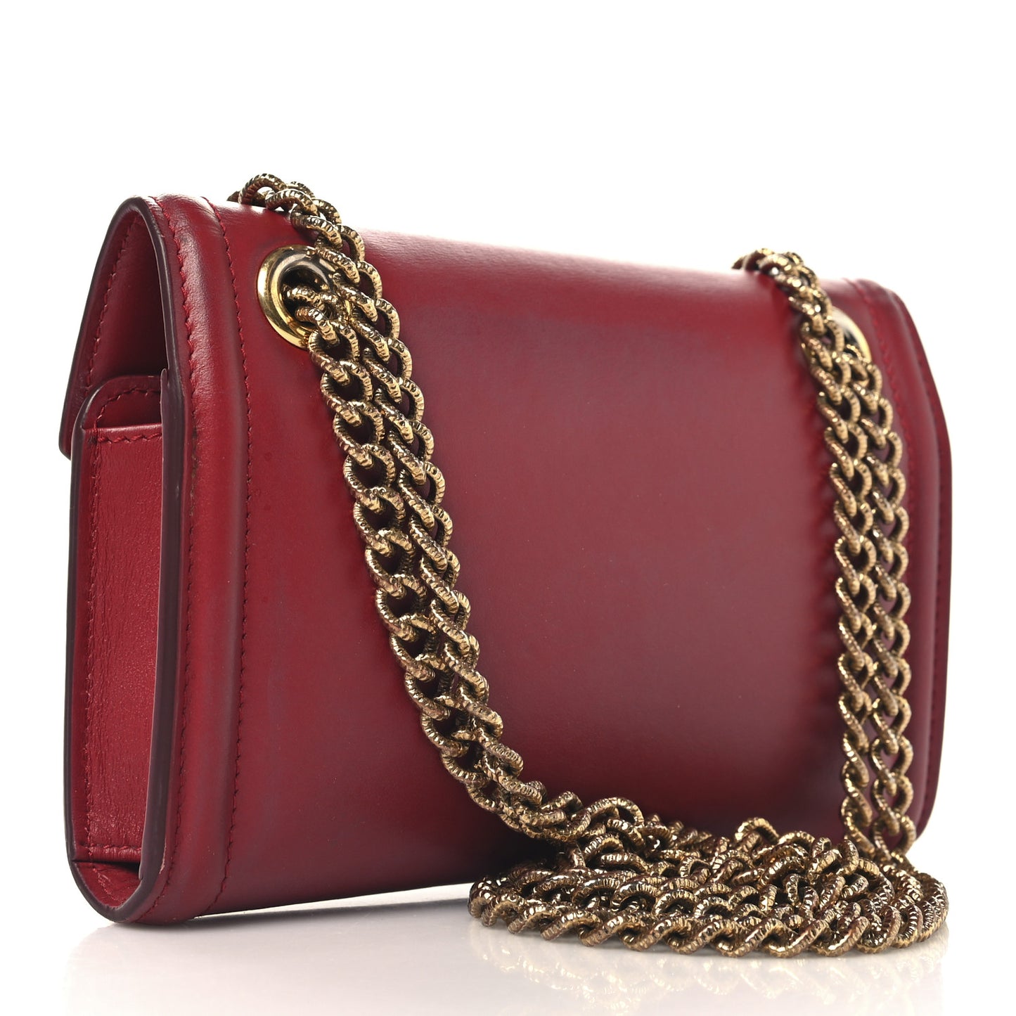 Smooth Calfskin Mini Devotion Crossbody Bag Rosso Papavero