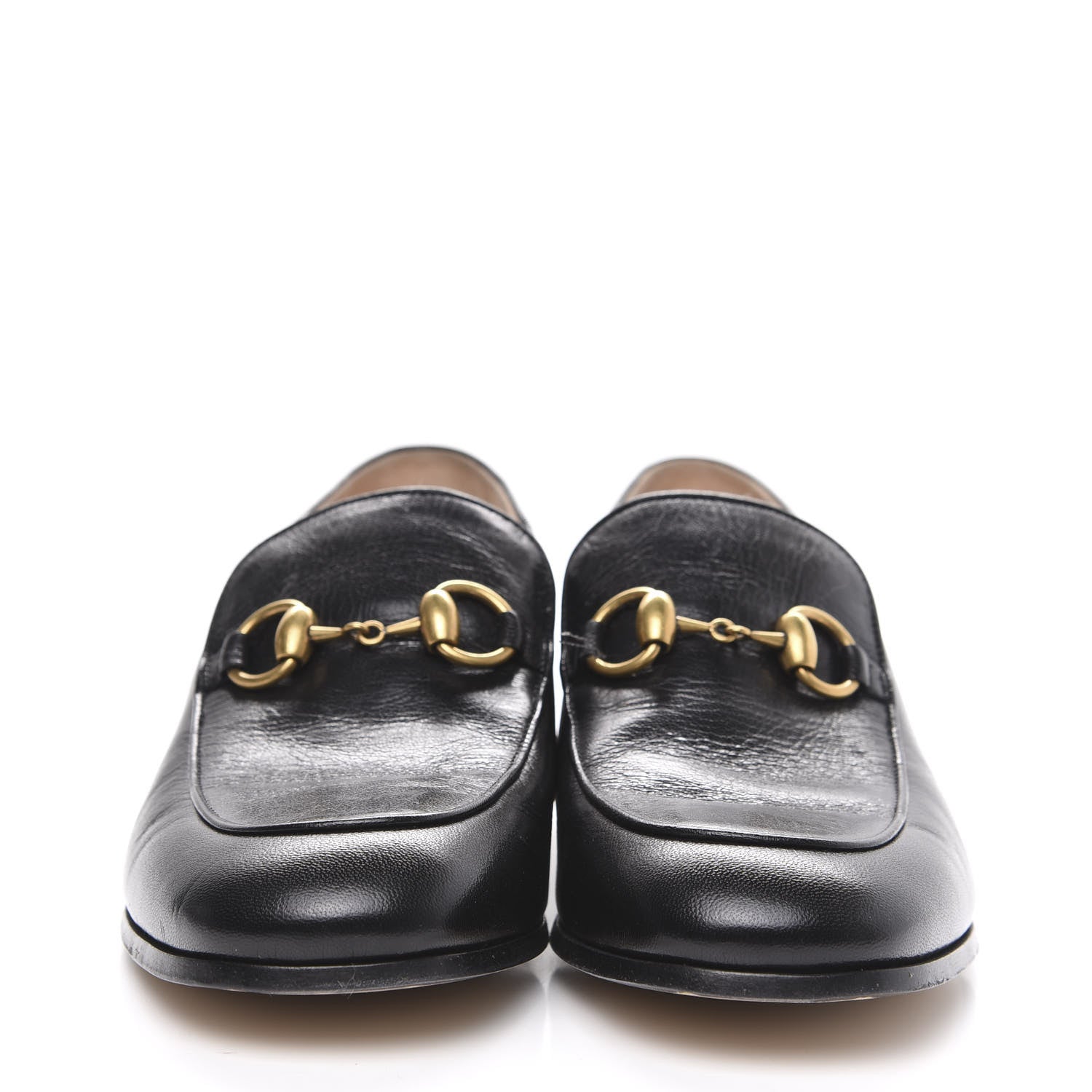Gucci Goatskin Crystal Womens Horsebit Loafers 38 Black 2 of 10