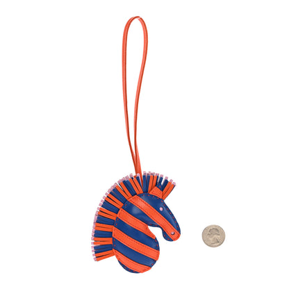 Hermes Milo Lambskin Geegee Savannah Bag Charm Bleu De France Orange Poppy Mauve Sylvestre 2 of 4