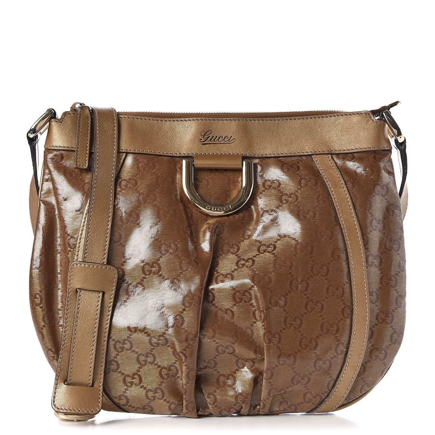 Crystal Monogram Small D Gold Ring Messenger Gold