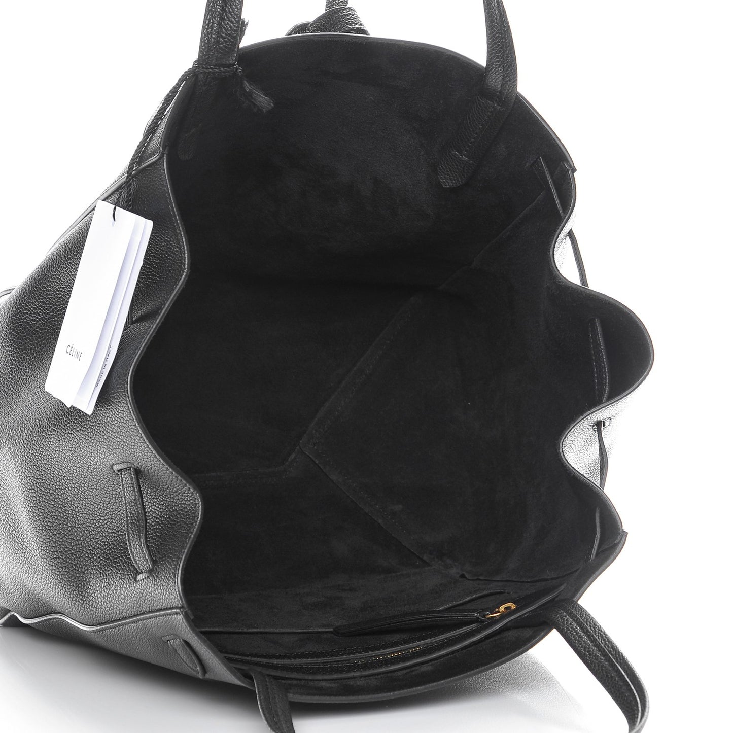 Soft Grained Calfskin Small Belt Cabas Phantom Black