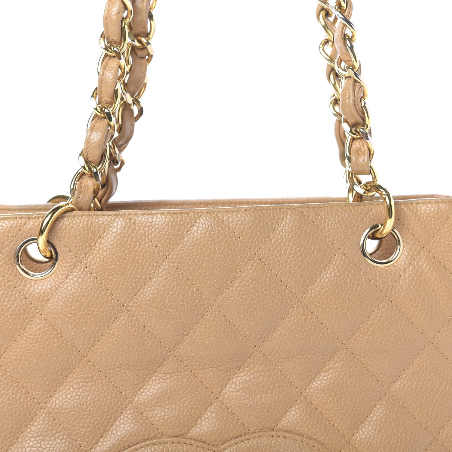 Chanel Caviar Quilted Petit Shopping Tote PST Dark Beige 8 of 18