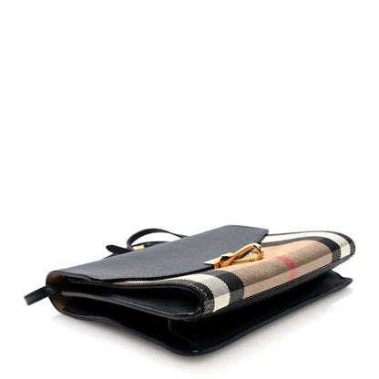 Burberry Derby Calfskin House Check Small Macken Crossbody Bag Black 4 of 10