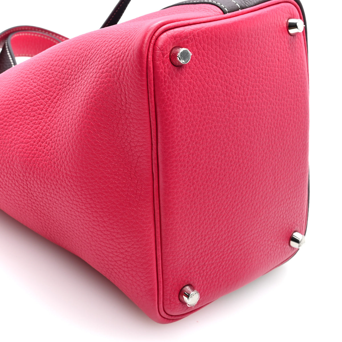 Taurillon Clemence Casaque Picotin Lock 18 PM Rouge Sellier Framboise
