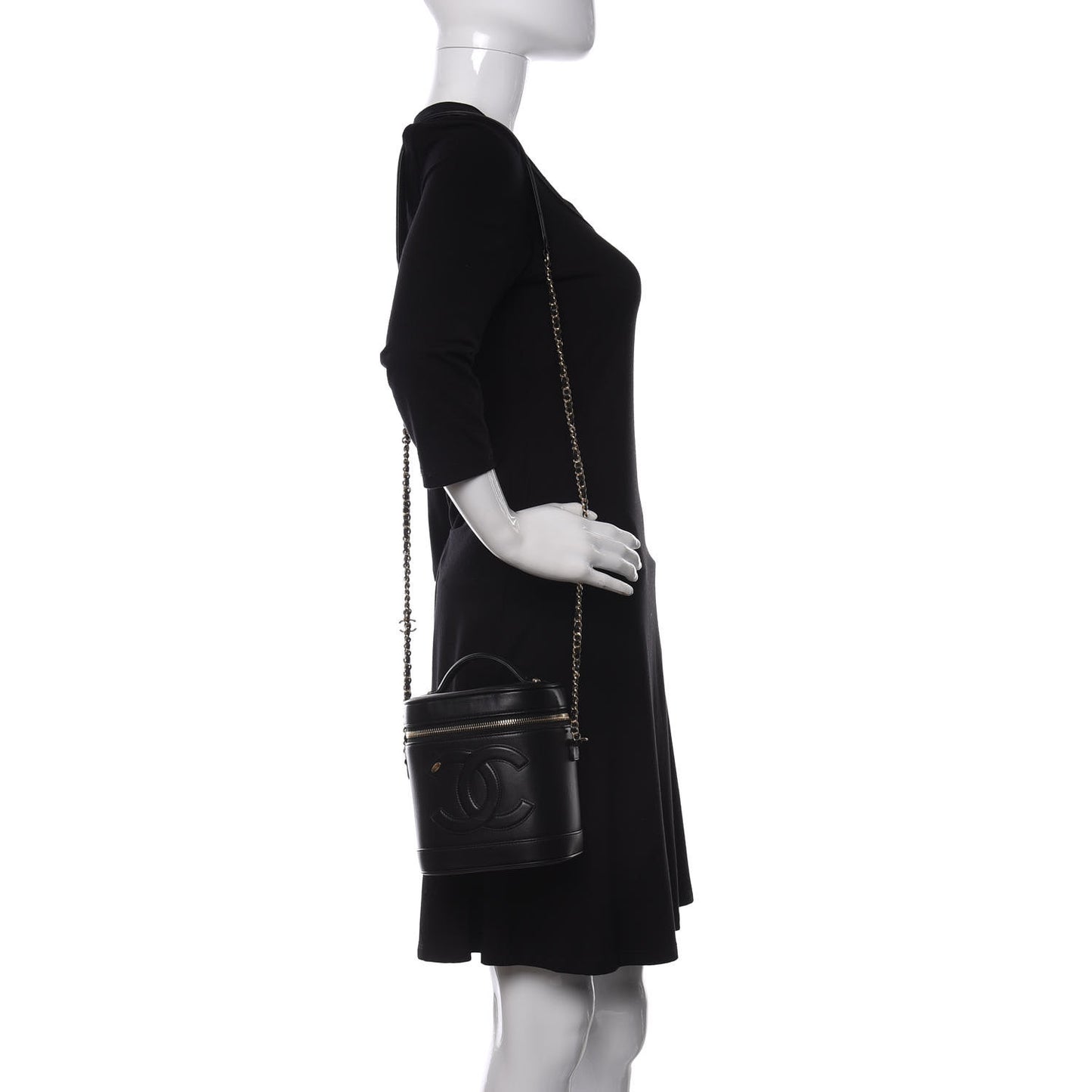 Lambskin Timeless Vanity Cosmetic Case Black