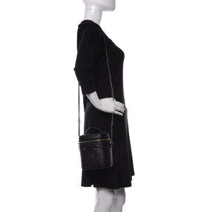 Chanel Lambskin Timeless Vanity Cosmetic Case Black 2 of 10