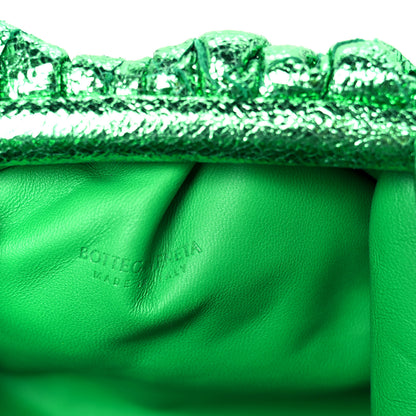 Bottega Veneta Metallic Nappa Intrecciato The Mini Pouch Parakeet 6 of 11