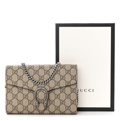 Gucci GG Supreme Monogram Mini Dionysus Chain Wallet Beige Taupe 11 of 11