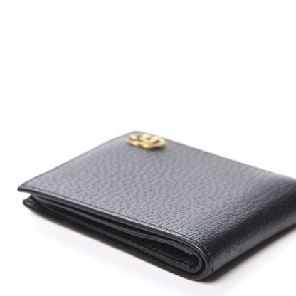 Gucci Calfskin Boar Effect GG Marmont Bi-Fold Wallet Black 7 of 11