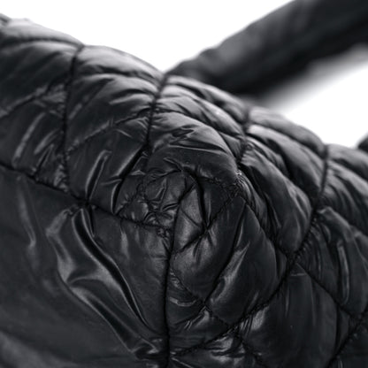Chanel Nylon Quilted Large Coco Cocoon Tote Black 10 of 20