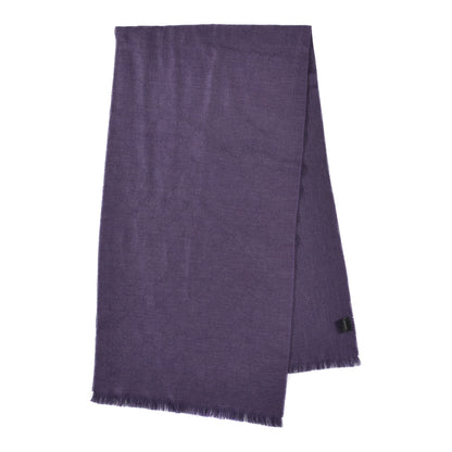 Gucci Wool Monogram Fringe Scarf Purple 2 of 3