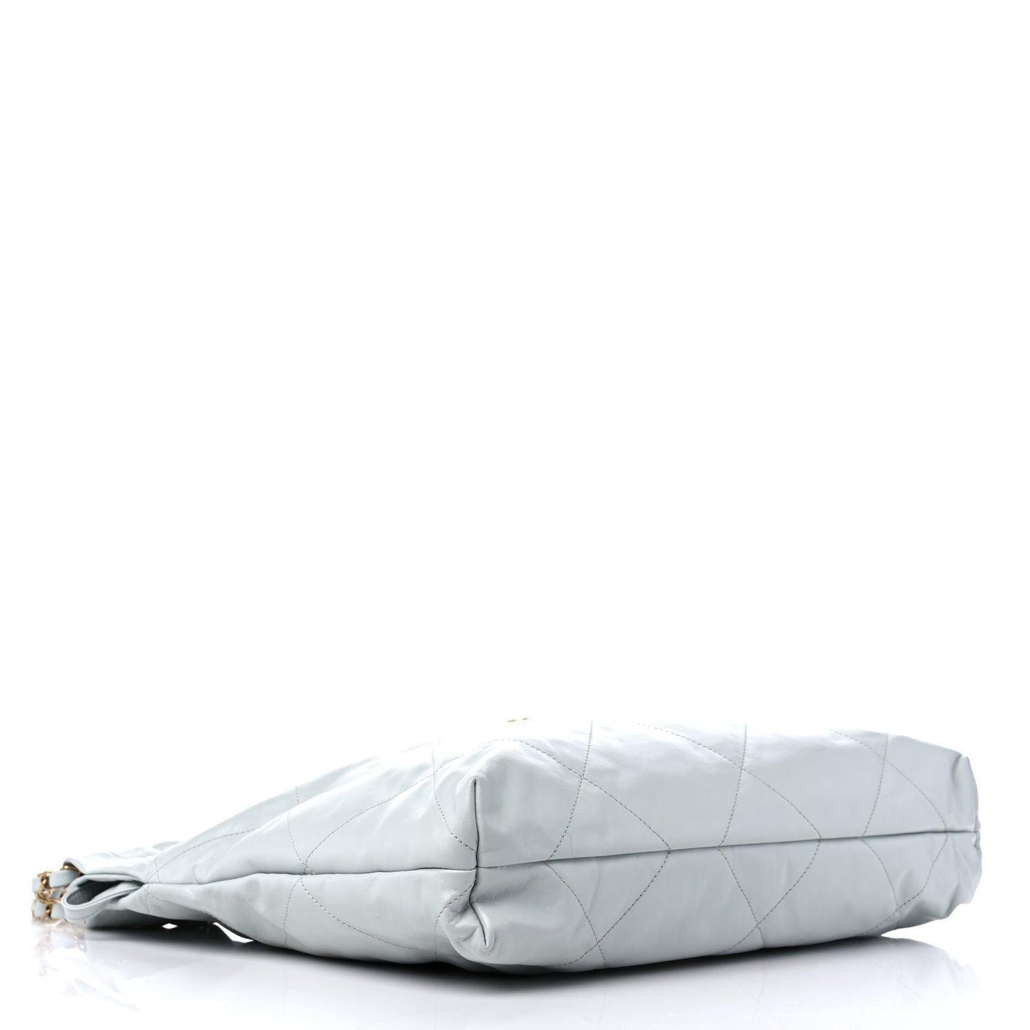 Shiny Calfskin Quilted Chanel 22 Light Blue