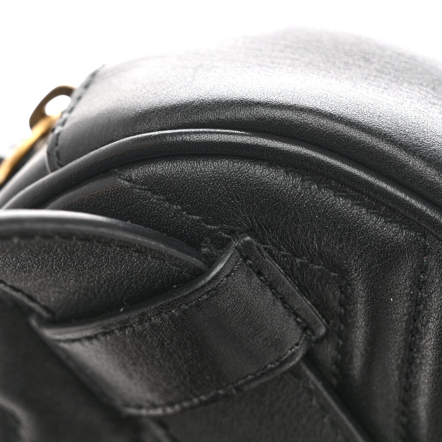 Gucci Calfskin Matelasse GG Marmont Belt Bag 85 34 Black 13 of 14