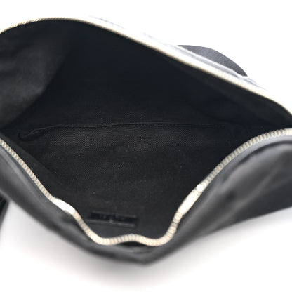 Gucci Monogram Jumbo GG Textured Dollar Calfskin Web Belt Bag Black 5 of 12