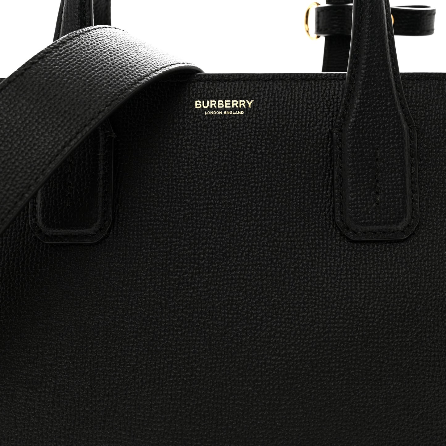 Derby Calfskin House Check Medium Banner Tote Black