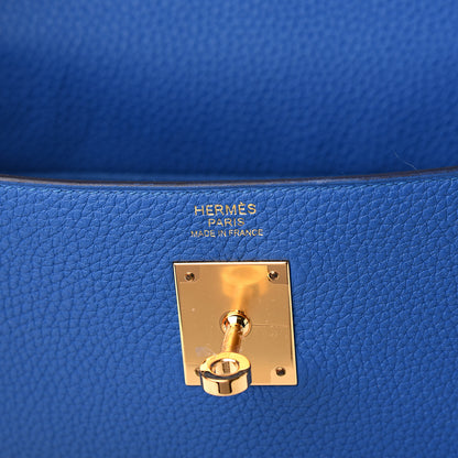 Hermes Togo Kelly Retourne 32 Bleu Zellige 5 of 7