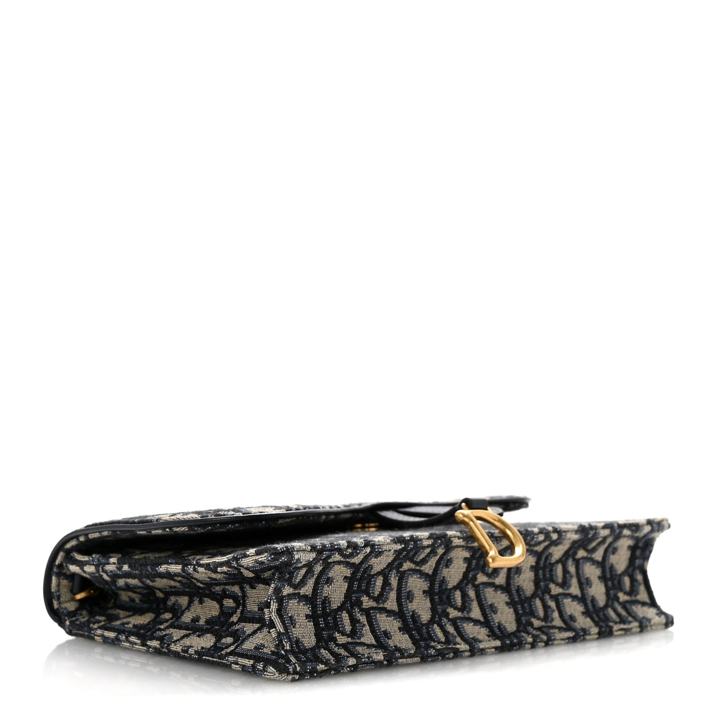 Oblique Saddle Chain Long Wallet Blue
